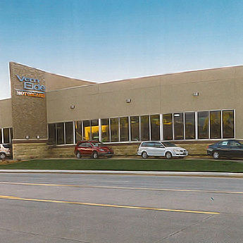 Front view of Vern Eide Motorcars, a car dealership in Sioux Falls, SD