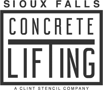 Sioux Falls Concrete Lifting Logo with White and Grey background colors
